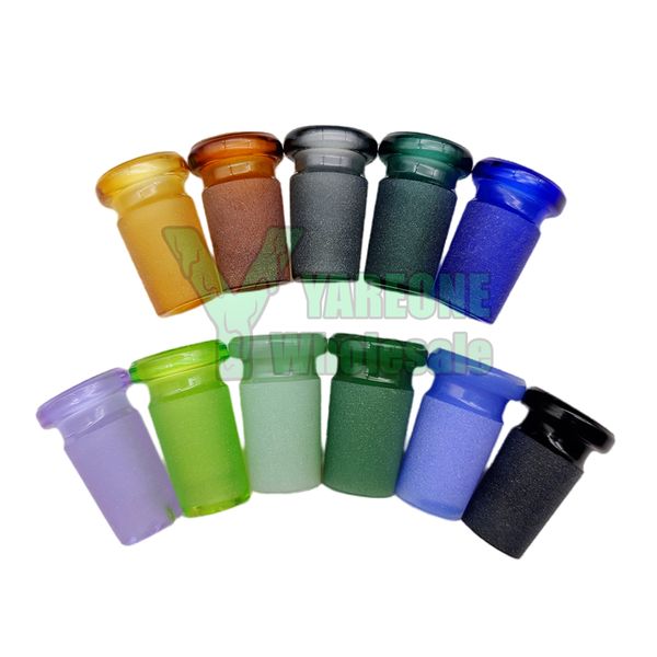 Convertisseur d'adaptateur en verre de couleur 18mm 14mm 10mm accessoire de bol de narguilé couleur mâle à femelle joint de sol pour eau Bong Rigs YAREONE vente en gros
