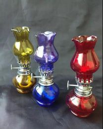 Accessoires de bangs en verre de lampe à alcool de convergence en verre de couleur ﾠ, Pipes à fumer en verre colorées mini multicolores