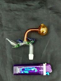 Quemador de dragón de vidrio de color, accesorios para fumar Pipas de agua de vidrio para fumar aceite Accesorios para tuberías de vidrio olla para fumar o bongs