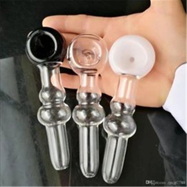 Accessoires de bongs en verre de pot de fumée de gourde de couleur, tuyaux de fumage en verre colorés mini-tuyaux à main multi-couleurs Meilleurs tuyaux en verre de cuillère