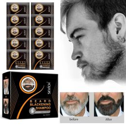 Couleur Guys Natural Beard Darondage Shampooing Beard Blackinfing Shampooing Instant Moustache Sarkening Shampooing Beord Dye pour les hommes