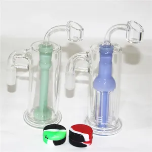 Kleur waterpoelige glazen as van catcher bubbler 14 mm mannelijke vrouwelijke ashcatcher kommen voor glazen waterpijplaten dab rigs rookpijpen