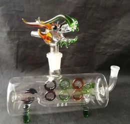 Tube horizontal de couleur avec accessoires de bongs en verre de narguilé de robinet, Pipes à fumer en verre colorées mini multicolores Pipes à main