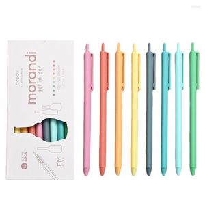 Ensemble de stylos gel d'encre de couleur 0,5 mm recharge écriture lisse signature durable stylos macarons vintage cadeau