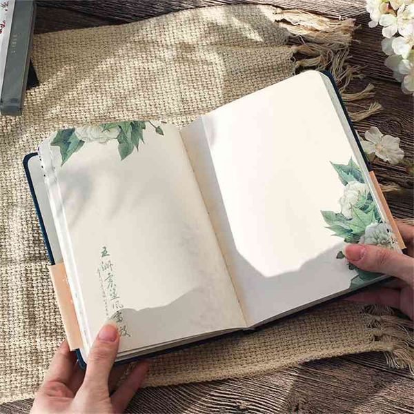 Couleur à l'intérieur de la page Notebook Style chinois Creative Hardcover Diary Books Weekly Planner Handbook Scrapbook Gift étudiant 210611