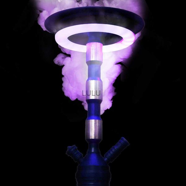 Couleur LED Narguilé Spectacle De Lumière Ambiante Shisha Pipe Anneau Lampe Aimant Adsorption Avec Télécommande Hooka Pipa Chicha Cachimba Outil HKD230809