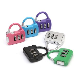 Color Mini Password Padlock Trolley Case Password Lock Student Dormitory Cabinet Password Lock Backpack Zipper Lock