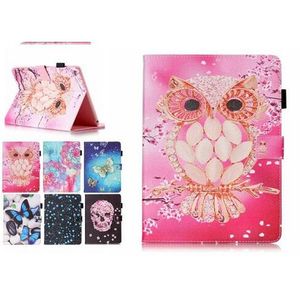 Mélange de couleurs papillon hibou PU cuir support portefeuille fentes pour cartes à rabat couvre étui pour Samsung Galaxy Tab T280 T230 T550 T560 T580