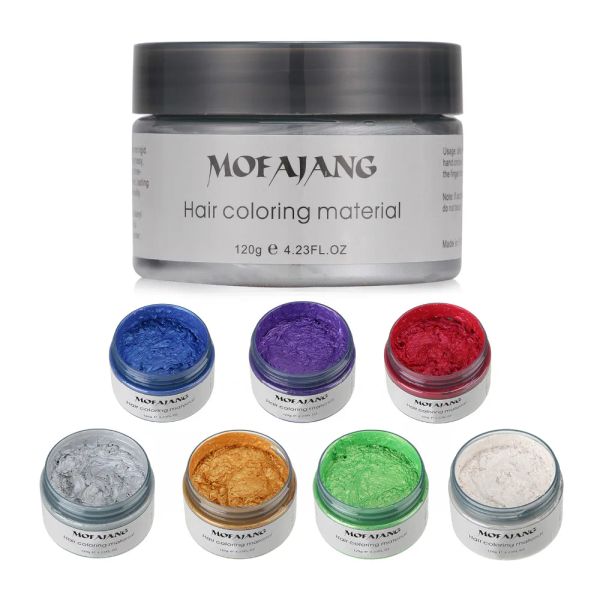 Color MOFAJANG Unisex DIY Color de pelo cera barro tinte crema modelado temporal 7 colores disponibles