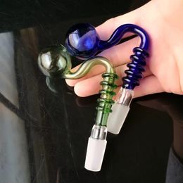 Accessoires de bongs en verre à brûleur multi-ronds de couleur Pipes à fumer en verre mini cuillère à main multicolore colorée