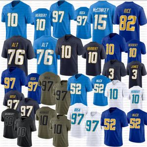 Maillot de Football Justin Herbert Khalil Mack Keenan Allen Joey Bosa Derwin James maillots