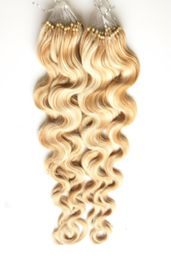 Couleur de P27613 Virgin Malaysian Body Wave Hair Loop Micro Ring Hair 200g 100 Human Micro perle Links Machine Making Remy Hair Exte6104489