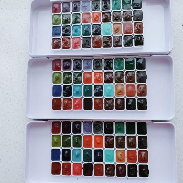 Couleur d'origine Daniel Smith Mineral Watercolor Pigments 35 couleurs Ultra Fine 0,5 ml 1 ml 2 ml Aquarela Emballage Set Artist Art Supplies