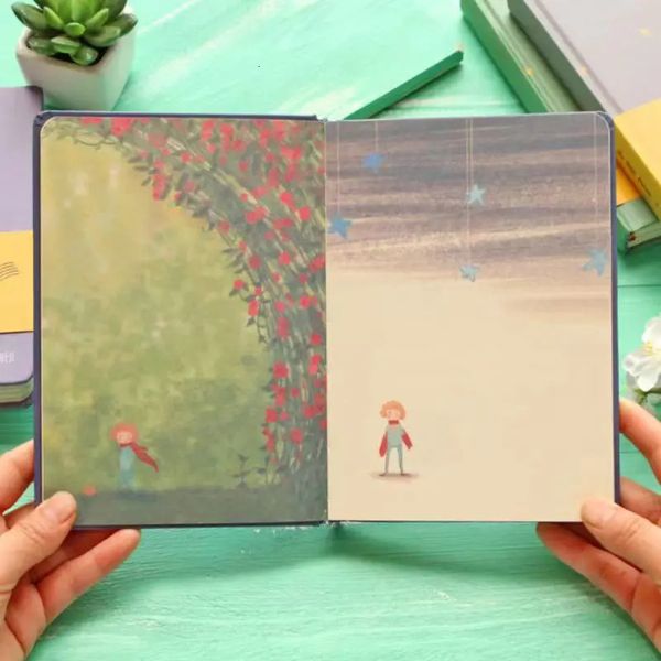 Page de couleur illustration mignon Notebook Little Prince Series Beau groupe de journal.