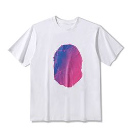 Kleur Patroon T-shirt Zomer Ronde Kraag Eenvoudige Mode Creatieve Korte Mouwen Minimalistische Print Losse Herenkleding maat M-2XL
