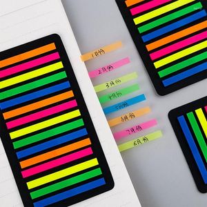 Color Rainbow Index Memo Pad Posted Sticky Notepads Paper Sticker Notes It Bookmark School Supplies Kawaii Stationery