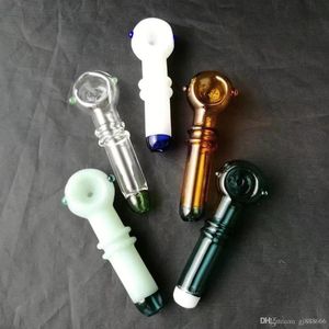 Accessoires de bangs en verre de tuyau rond de couleur, pipes à fumer en verre colorées mini pipes à main multicolores meilleur verre de cuillère