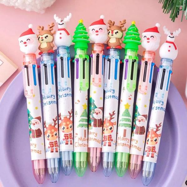 Couleur Santa Claus Kids Gift 0,5 mm Christmas Decor Tree Rendeer Migne Neutral Pens Pens de papeterie Gel Point de balle