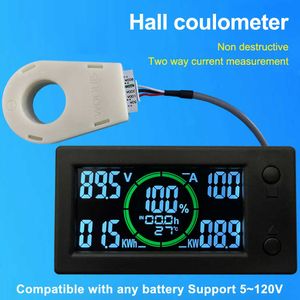 Coulomètre à effet Hall Bluetooth, écran couleur, testeur de capacité de batterie, indicateur de tension, courant, compteur de puissance DC0-300V 50A 100A 200A 400A