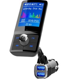 Farbbildschirm FM-Transmitter Auto MP3 Wireless Bluetooth Hands Car Kit Audio AUX Modulator mit QC3 0 Dual USB Charge292J8873173