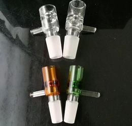 Autocollants de fumée de couleur interrupteur accessoires de narguilé en verre, bangs en verre en gros, tuyaux d'eau en verre de brûleur à mazout, accessoires de tuyau de fumée