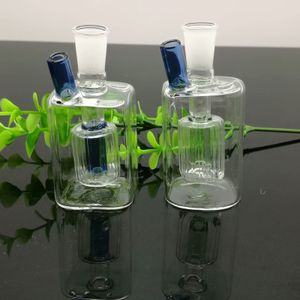 Caliente nueva mini botella de agua de vidrio con filtro cuadrado, Bong de vidrio Tubería de agua Bongs Accesorios para tuberías Tazones, color entrega aleatoria