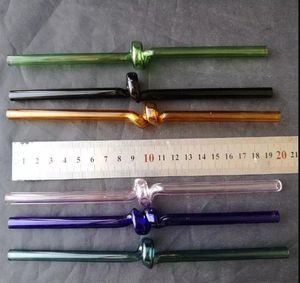 Accessoires de bangs en verre de paille en spirale de couleur, pipes à fumer en verre colorées mini pipes à main multicolores meilleur verre de cuillère