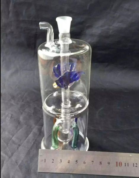 Color tres accesorios de bongs de vidrio para cachimba, accesorios de bongs de vidrio al por mayor, cachimba de vidrio, humo de pipa de agua envío gratis