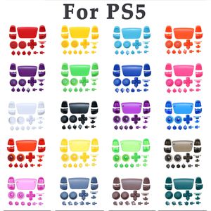 Kleurtrigger knop D-PAD-toets Vervanging Thumbstick Shell Case Cover L1 R1 L2 R2 Joystick Cap voor PS5-controller Volledige knoppen Stel snel schip in