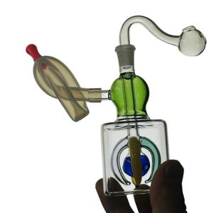 Kleurwater Bong Pyrex Glasolie Brander Pijpen Dikke heldere pijp Kleine bubbler Bong Mini Oil Dab Rigs voor het roken van waterpijp