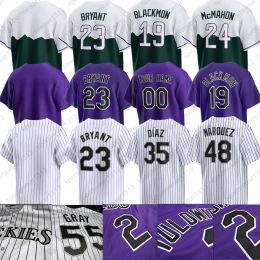 Colorado Baseball Jersey Ryan McMahon Jurickson Profar Ezequiel Tovar Elias Diaz Charlie Blackmon Kris Bryant Randal Grichuk Harold Castro Brenton Doy