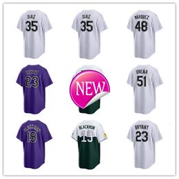 Colorado Custom Rockies Jerseys de béisbol 19 Charlie Blackmon 23 Kris Bryant 35 Elias Díaz 25 Jacob Stallings 24 Ryan McMahon 44 ELEHURIS MONTERO