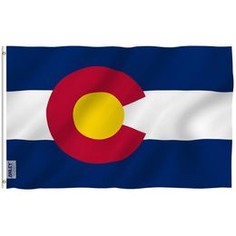 Colorado Flag 3x5FT 150x90cm Indoor Outdoor Nationaal Afdrukken Polyester Team Club Sports Team Vlag met Messing Grommets, Gratis verzending