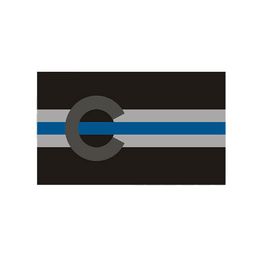Colorado dunne blauwe lijn vlag 3x5 ft politie banner 90x150cm festival party cadeau 100d polyester indoor outdoor afgedrukte vlaggen en banners
