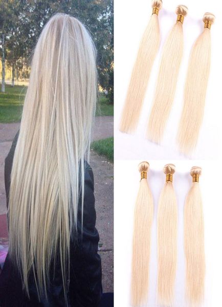 Couleur brésilienne Remy cheveux humains armure droite 613 blond cheveux humains 3 paquets pas cher brésilien Extensions de cheveux humains offres Vend9667291