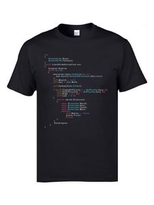 Gekleurde Code Programmering JS Mannen T-shirts Senior IT Ingenieur SCJP Programmeur 100% Katoen Tee Shirts Keyboardman Workday