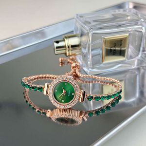 Gekleurde diamant met vrije aanpassing en een gevoel van luxe quartz damesarmbandhorloge