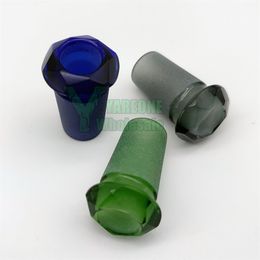 Gekleurde gefacetteerde glazen reducer Low-profile reductieadapters 14 mm tot 10 mm man-vrouw gezamenlijke converter voor het roken van waterpijp Bong Dab Rigs YAREONE groothandel