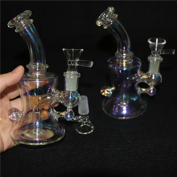 Bang en verre coloré grand tuyau d'eau capiteux et épais inline perc dab rig plate-forme pétrolière bongs lourds gros cire rose bécher tuyaux narguilé