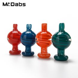 Tapa de carbohidratos de vidrio coloreado con función de flujo de aire Accesorios para fumar 52 mm de longitud 27 mm de diámetro para cuarzo Banger Nail Dab Rig