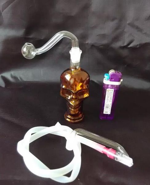 Os de crâne de narguilé en verre coloré, livraison aléatoire de couleur, accessoires de narguilé en verre en gros, accessoires de bong en verre, livraison gratuite