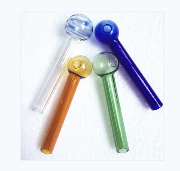 Tuyaux de brûleur à mazout en verre coloré épaisseur de 2 mm tube de combustion de 4 pouces tuyau coloré pour accessoires de fumage de bang à eau