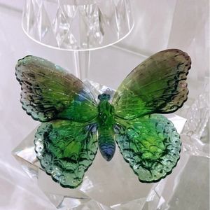 Glaçure colorée cristal papillon ornements ailes flottant verre maison salon Table décoration artisanat vacances fête cadeaux 240305
