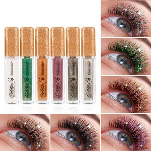 Gekleurde glitter mascara waterdichte maskara voor wimpers diamant glanzende kleurrijke wimpers vlekbestendige sprankelende ogen make-up