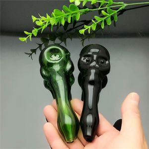 Pipe de crâne en verre creux coloré EN STOCK pipe en verre barboteur pipe à fumer eau Bong en verre