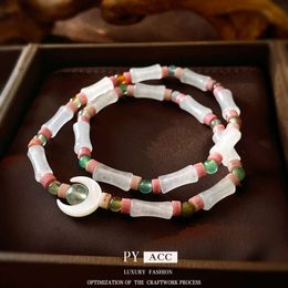 Jade colorée, perles rondes, lune, bracelet élastique élastique petit et à la mode, polyvalent, nouveau style, artisanat élégant pour les femmes