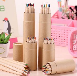 Crayons de couleur en plomb, ensemble de 12 crayons de couleur en bois pour enfants, cadeau pour enfants