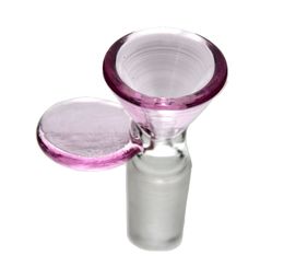Herbe de bol en verre mâle coloré pour tuyau d'eau Bong brûleur à mazout sec avec poignée accessoires de fumer de tuyau de brûleur à mazout en verre épais