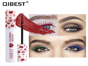 Mascara coloré rouge Maroon Eye Makeup Cosplay mascaras Qi Volume Curling Sellonning Eyes Eyes Make Up6753153