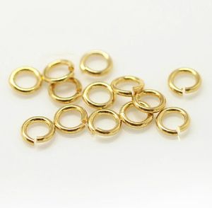 Anillo abierto de color, anillo dividido, anillo de salto, accesorio para encontrar joyas, latón, plata, oro, pistola, metal, cobre brillante, 3mm, 5mm, 6mm, 500 unids/lote